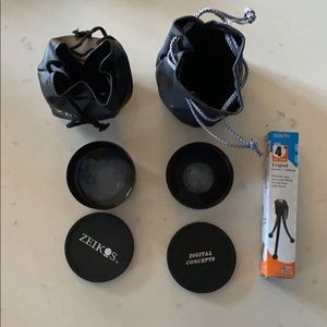 Zeikos/Digital Concepts camera lenses + tripod